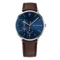 Mens Silver/Brown/Blue Leather Watch 44208 by Tommy Hilfiger from Hurleys