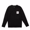 Boys Black Patch Logo Crew Sweat Top 48112 by Emporio Armani from Hurleys