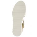 Womens Light Beige Metallic Strap Wedges 69921 by Armani Jeans from Hurleys