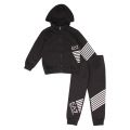 Boys Black 7 Lines Hooded Tracksuit 38085 by EA7 from Hurleys
