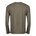 Casual Mens Dark Green Tacks L/s T Shirt 28206 by BOSS from Hurleys