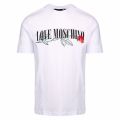 Mens Optical White Logo Rose Regular Fit S/s T Shirt 39397 by Love Moschino from Hurleys