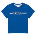 Toddler Electric Blue Branded Chest S/s T Shirt 102299 by BOSS from Hurleys