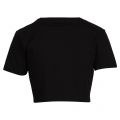 Womens Black Diamante Cropped S/s T Shirt 94914 by Juicy Couture from Hurleys