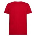 Mens Primary Red Corp Logo Stripe S/s T Shirt 58070 by Tommy Hilfiger from Hurleys