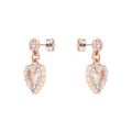 Womens Rose Gold/Mother Of Pearl Pearlan Heart Drop Earrings 96505 by Ted Baker from Hurleys