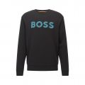 Mens Black Wecirclogo Crew Sweatshirt 110015 by BOSS from Hurleys