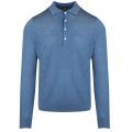 Mens Teal Merino Wool Knitted L/s Polo Shirt 35720 by PS Paul Smith from Hurleys