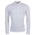 Mens Chalk Marl Merriweather L/s Polo Shirt 72194 by Farah from Hurleys