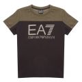 Boys Green Big Logo Tricolour S/s T Shirt 30702 by EA7 Kids from Hurleys