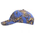 Mens Blue Gold Baroque Garland Print Cap 105781 by Versace Jeans Couture from Hurleys