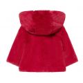 Infant Raspberry Faux Fur Hooded Coat 92216 by Mayoral from Hurleys