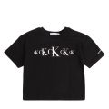 Girls Black Logo Oversized S/s T Shirt 76973 by Calvin Klein from Hurleys