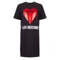 Womens Black Shiny Heart Dress 26930 by Love Moschino from Hurleys
