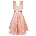 Womens Peach Abbie Dress 21172 by Forever Unique from Hurleys