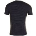 Mens Black Engineered Stripe S/s Tee Shirt