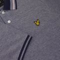 Mens Navy Oxford Tipped S/s Polo Shirt 24217 by Lyle & Scott from Hurleys