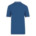 BOSS Polo Shirt Mens Medium Blue Pchup Tipped S/s