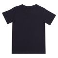 Boys Navy Script Logo S/s T Shirt 37994 by Emporio Armani from Hurleys