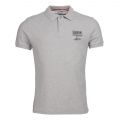Mens Grey Marl Chad Pique S/s Polo Shirt 75455 by Barbour Steve McQueen Collection from Hurleys