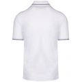 Mens White Branded Tipped S/s Polo Shirt 37017 by Emporio Armani from Hurleys