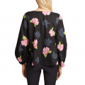 Womens Black/Pink Eleonore Light Puff Sleeve Blouse 41267 by French Connection from Hurleys