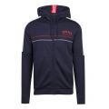 Athleisure Mens Navy/Coral Saggy Hooded Zip Through Sweat Top 51482 by BOSS from Hurleys