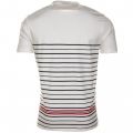 Mens White Light Offset Stripe Pocket S/s Tee Shirt