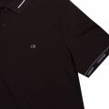 Calvin Klein Mens Black Liquid Touch Logo Cuff S/s Polo Shirt 76127 by Calvin Klein from Hurleys