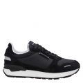 Mens Dark Blue Branded Mesh Trainers 55632 by Emporio Armani from Hurleys