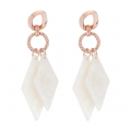 Womens Rose Gold/White Marble Deajra Diamond Drop Earrings 86049 by Ted Baker from Hurleys
