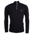 Mens Black & Grey Half Zip Knitted Jumper 14672 by Lacoste from Hurleys
