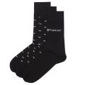 Mens Black Multi Logo 3 Pack Socks 19982 by Emporio Armani Bodywear from Hurleys