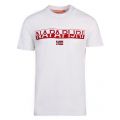 Mens Bright White Saras Solid S/s T Shirt 59737 by Napapijri from Hurleys