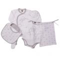 Baby White & Grey 5 Piece Gift Set 6443 by Armani Junior from Hurleys