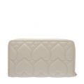 Womens Ivory Heart Quilted Zip Around Purse 82958 by Love Moschino from Hurleys