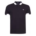 Mens Black Block Tipped S/s Polo Shirt 27613 by Fred Perry from Hurleys