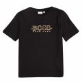 Boys Black/Gold Branded S/s T Shirt 45628 by BOSS from Hurleys