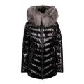 Womens Black/Grey B235 Mid Quilted Jacket 50499 by Froccella from Hurleys
