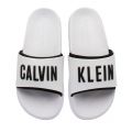 Womens Classic White Branded Slides 83164 by Calvin Klein from Hurleys