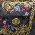 Womens Black Sunflower Garland Quilted Cross Body Bag 101453 by Versace Jeans Couture from Hurleys