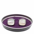 Mens Silver/White Trian Precious Stone Cufflinks 40240 by Ted Baker from Hurleys