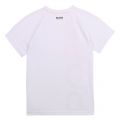 Boys White Gradient Logo S/s T Shirt 84567 by BOSS from Hurleys