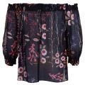 Womens Navy Floral Bardot Top 19866 by Emporio Armani from Hurleys