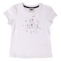 Girls White Printed S/s Tee Shirt 65661 by Karl Lagerfeld Kids from Hurleys