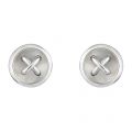 Womens Silver/Mother Of Pearl Bernett Button Studs 53353 by Ted Baker from Hurleys