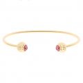 Womens Gold & Indian Pink Adellia Cuff Bracelet 66740 by Ted Baker from Hurleys