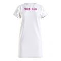 Womens White/Pink Logo T Shirt Dress 87116 by Calvin Klein from Hurleys