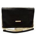 Womens Black Parson Unlined Soft Leather Cross Body Bag