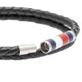Mens Black Leather Double Wrap Bracelet 109184 by Tommy Hilfiger from Hurleys